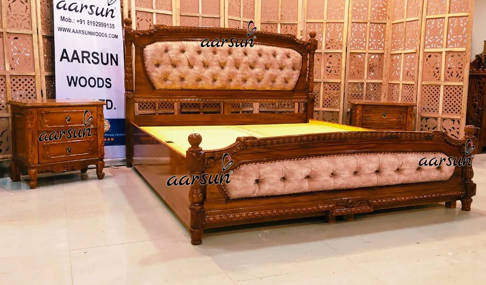 Aarsun Elegant King Size Bed with Storage UH-YT-404