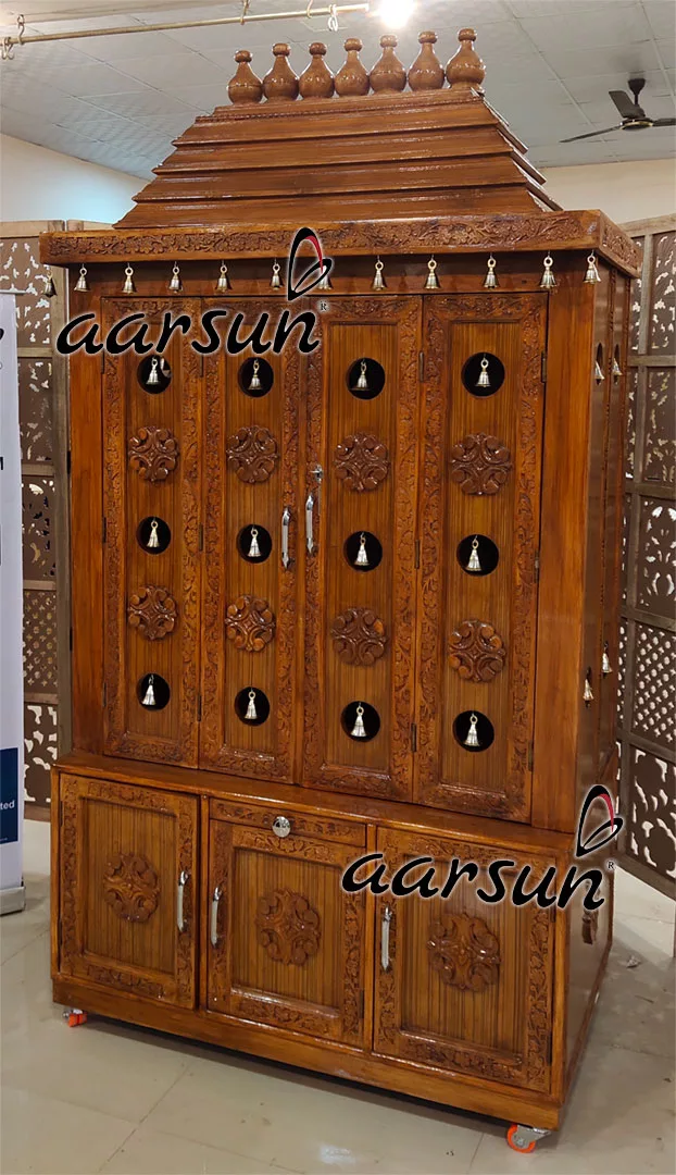 Handcrafted DIY Temple with Doors & Bells UH-YT-400-A