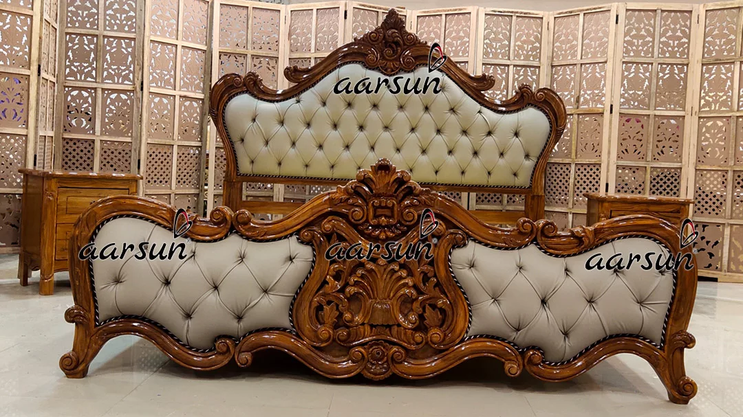 Majestic Bed with Side Tables Supreme Woodworking in Teak UH-YT-412