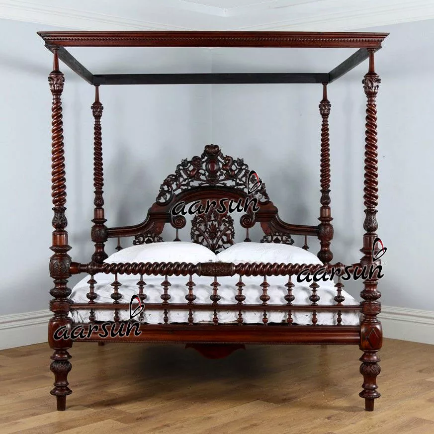 Teak Wood Canopy Bed