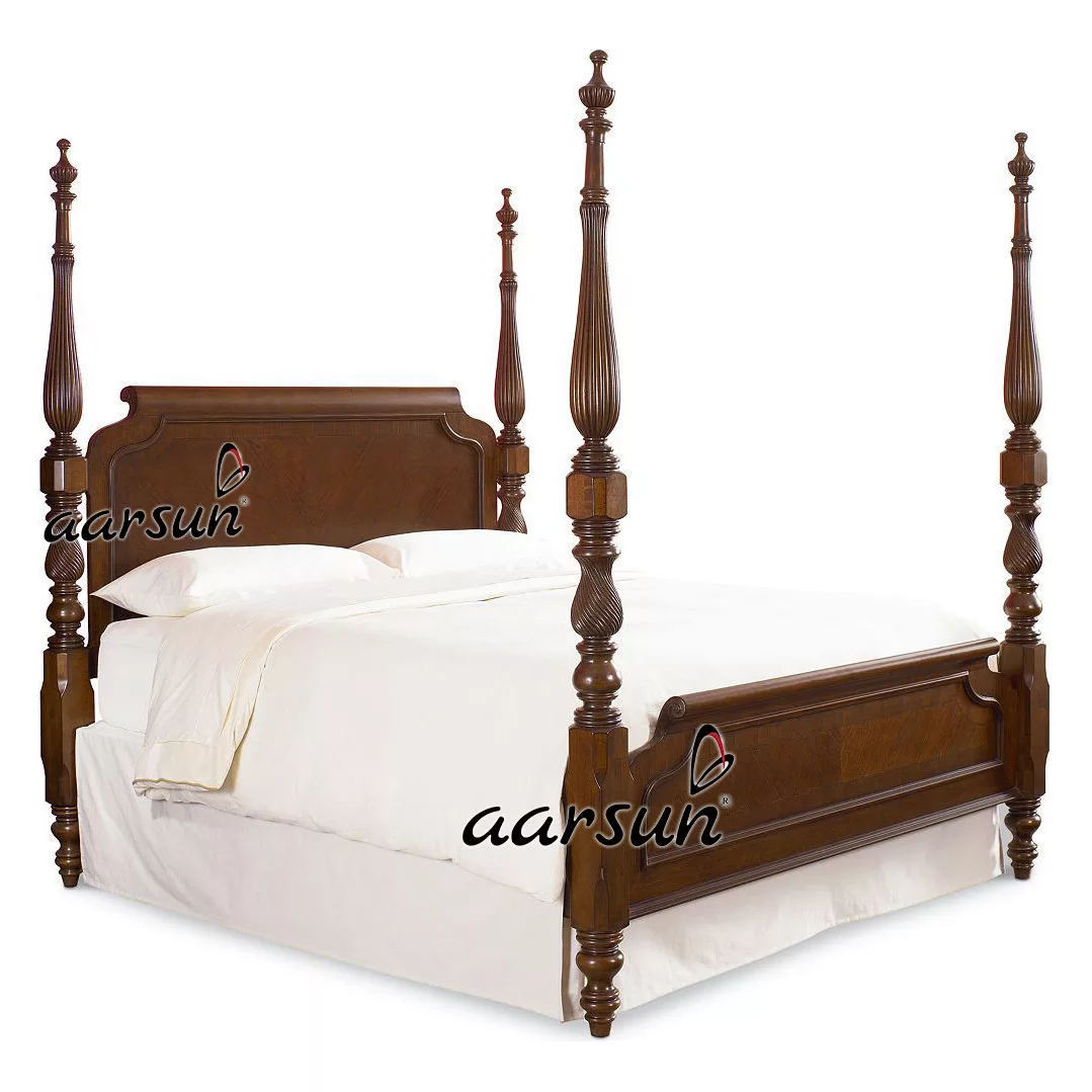 Traditional Solid Wood Bed BED-0049