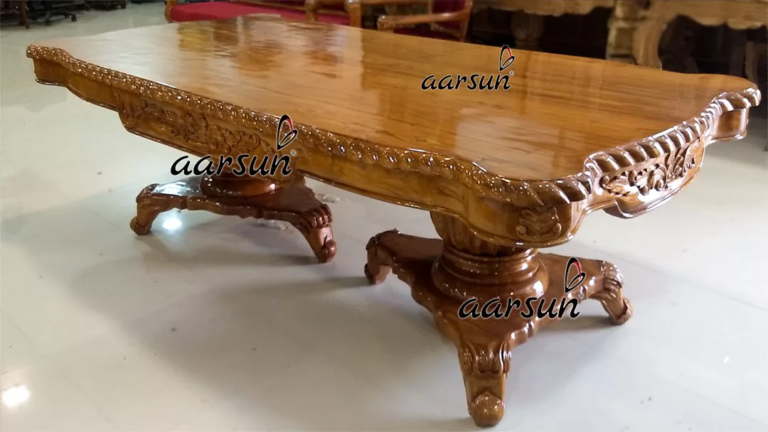 Hand Carved Teak Wood Royal Dining Table UH-YT-141