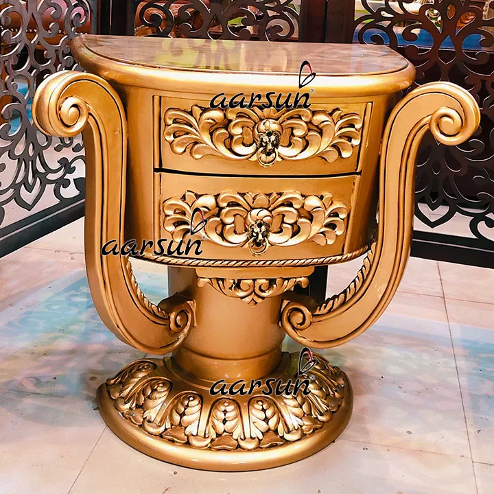 Antique Gold Royal Bedroom Set Handmade & Custom Made UH-YT-485-C