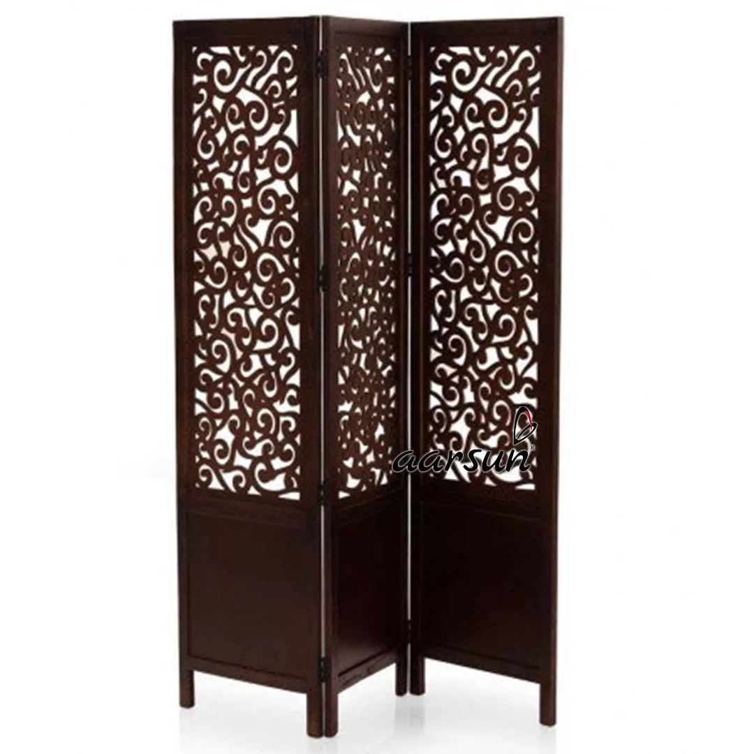 Image for Classic 3 Panel Wooden Partition UH-RD-0039