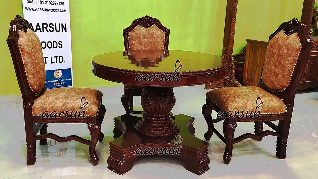 Classic 4 Seater Round Dining Set YT-474-a
