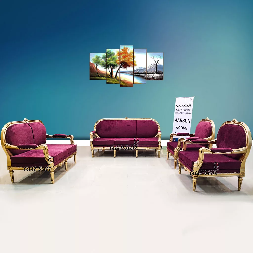 Image for European Concept Royal Sofa Set 7 Seater Antique Gold Finish UH-YT-479