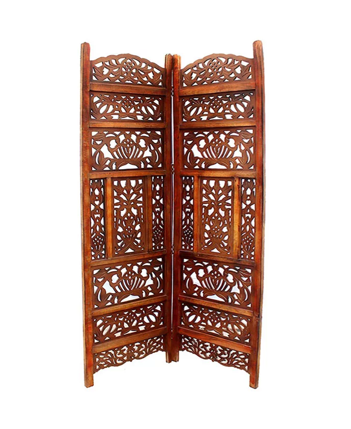 Image for Leaf Design Wooden Partition in 2 Panel RD-0042