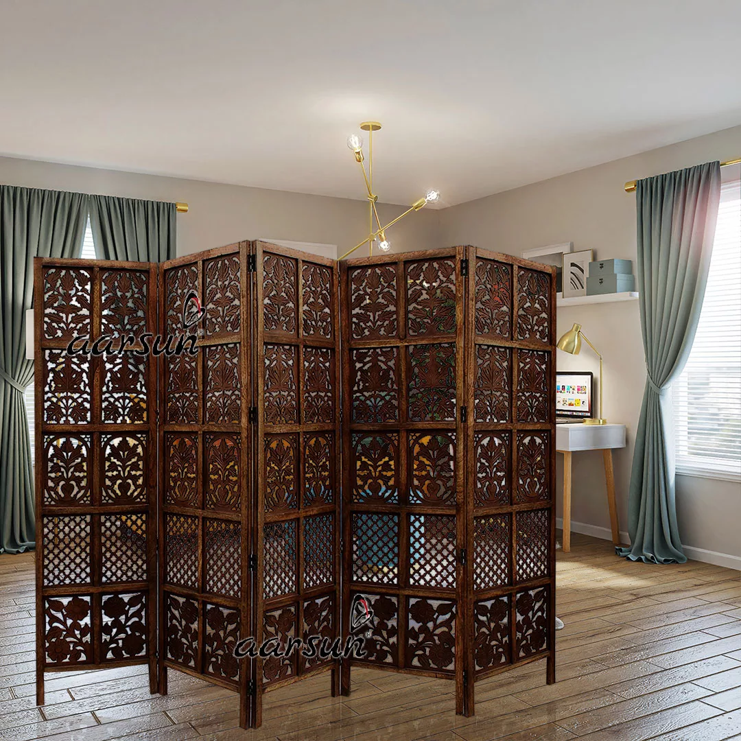 5 panel top design room divider partition screen factory price
