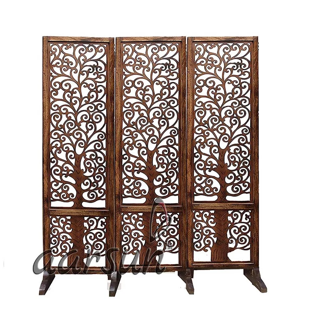 Tree Design 3 Panel Partition with Stand