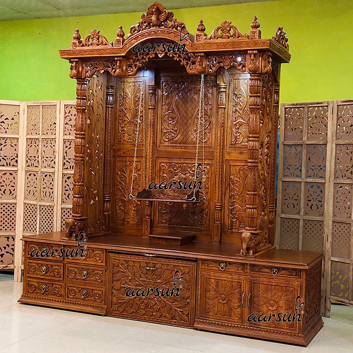 Vastu Tips for Wooden Temples at Home Puja Ghar UH-YT-483-A