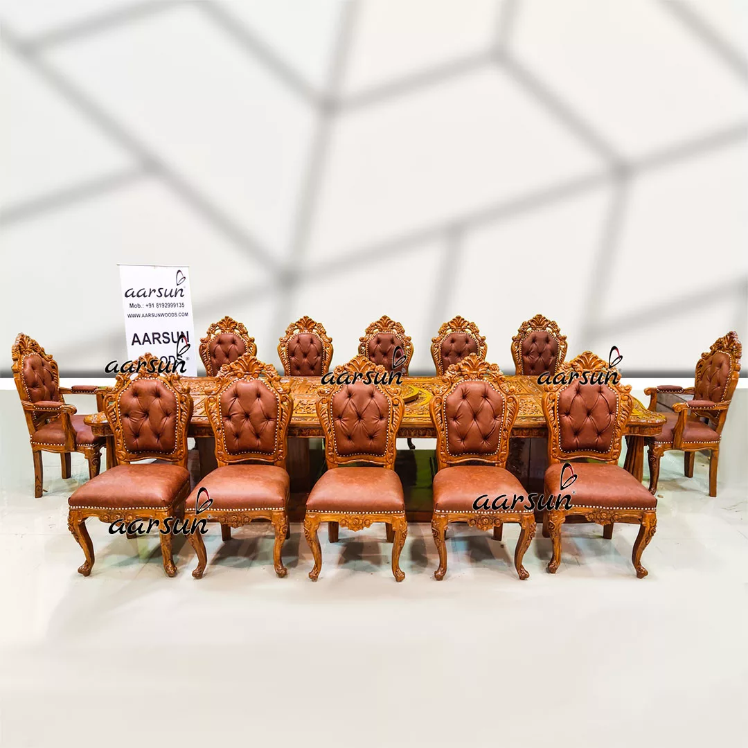 12 Seater Designer Dining Sets in Teak Wood UH-YT-495