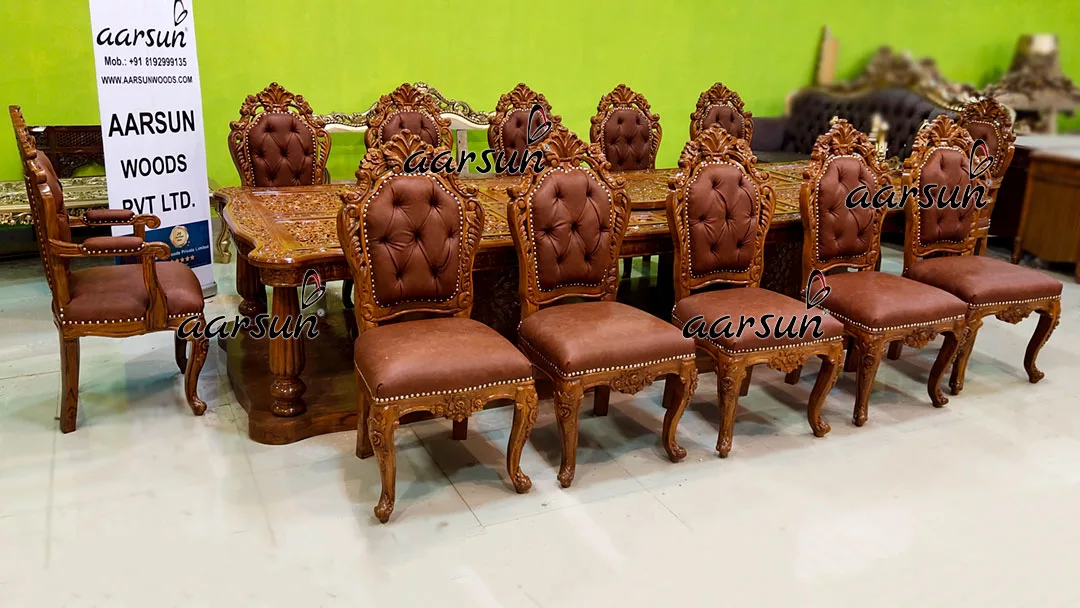 12 Seater Designer Dining Sets in Teak Wood UH-YT-495-B