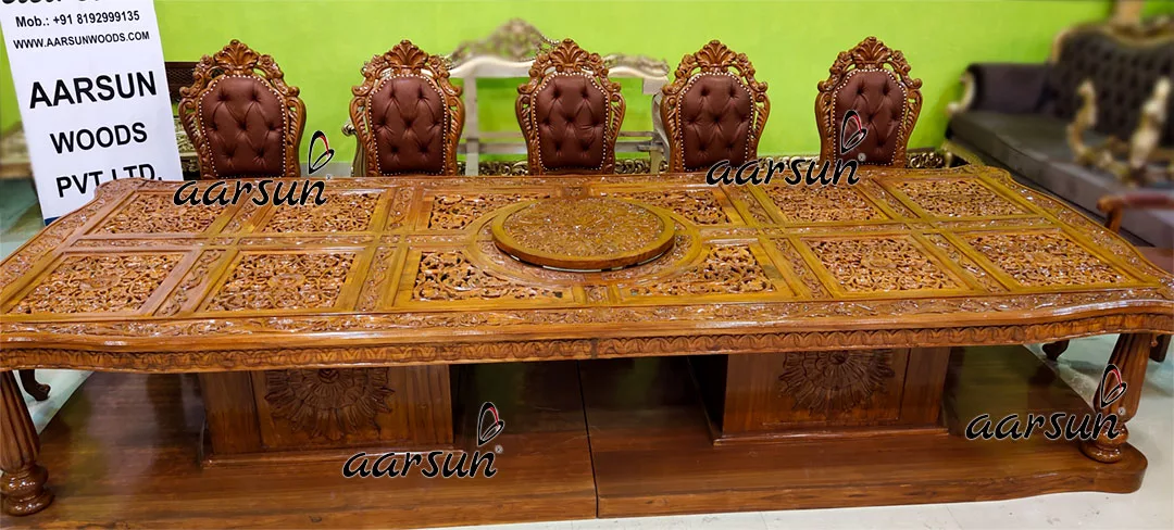 12 Seater Designer Dining Sets in Teak Wood UH-YT-495-C