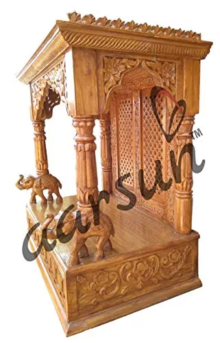 Wooden Pooja Mandir for Home & Office TEAKTMP-021N-C