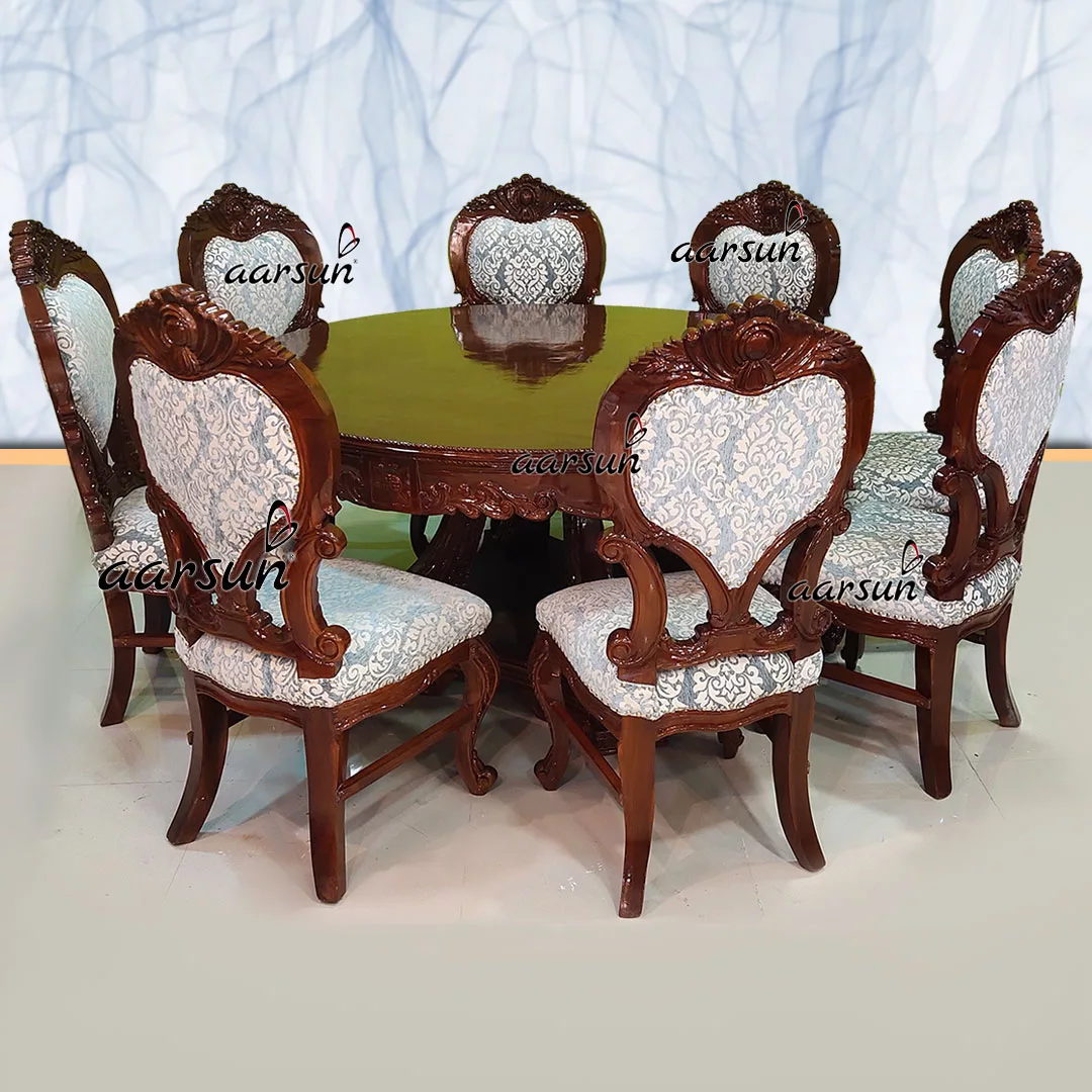 Classic Round Dining with 6 Chairs & Round Top Table UH-YT-509