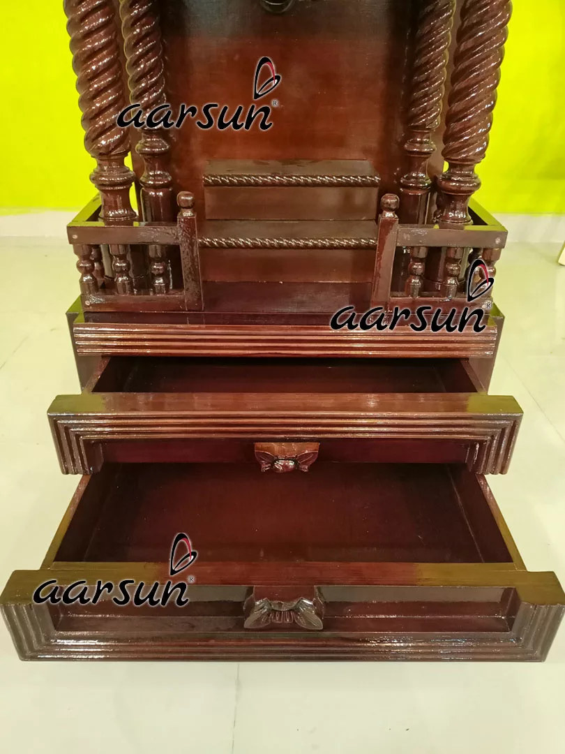 Handcrafted Bell Temple in Teak Wood UH-MNDR-0011-B