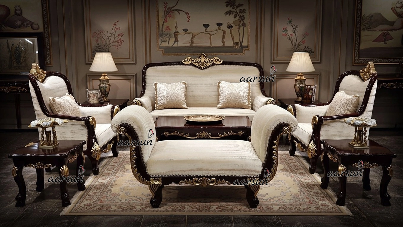 Royal Maharaja Sofa Set with Open Back Settee YT-535