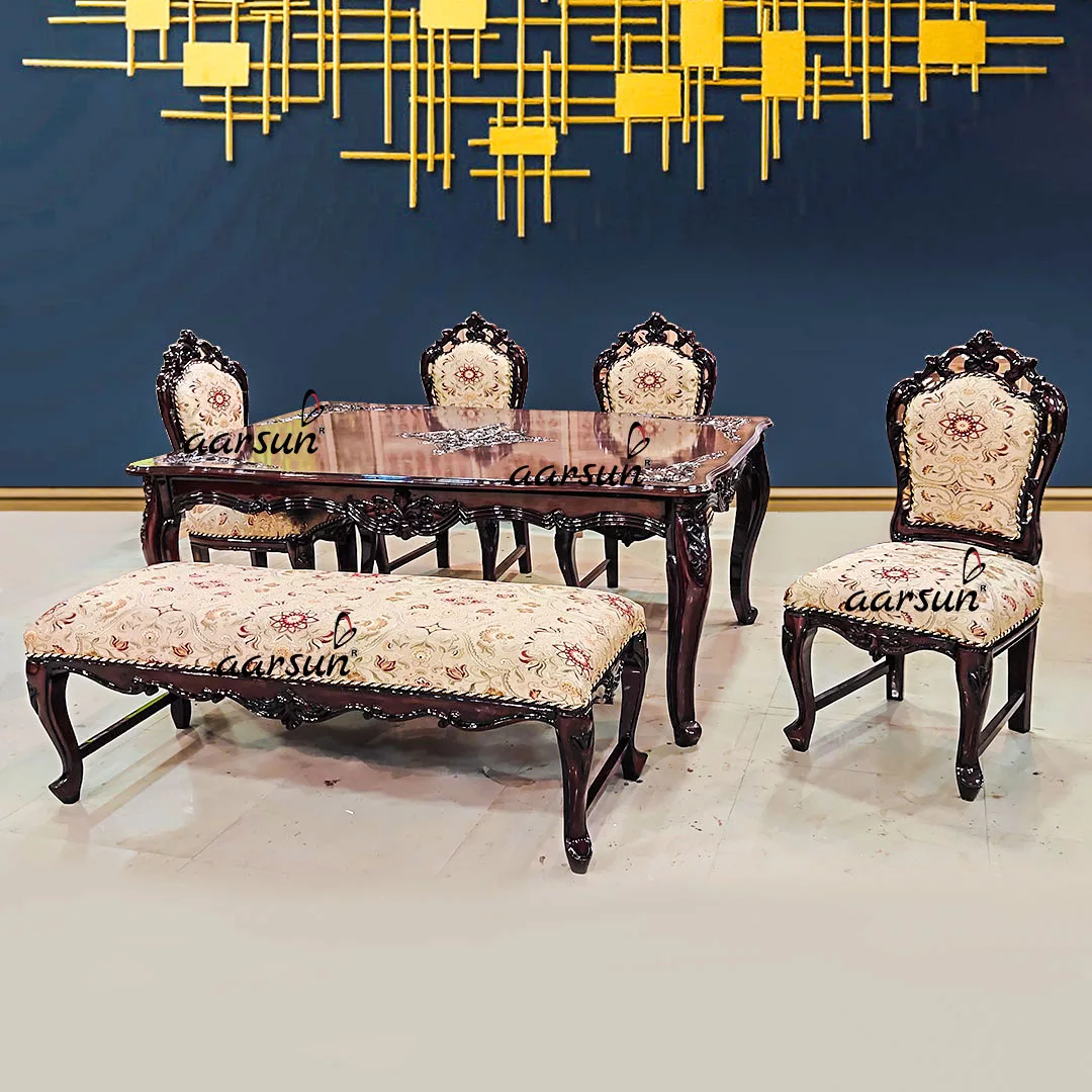modern design dining table with bench latest model