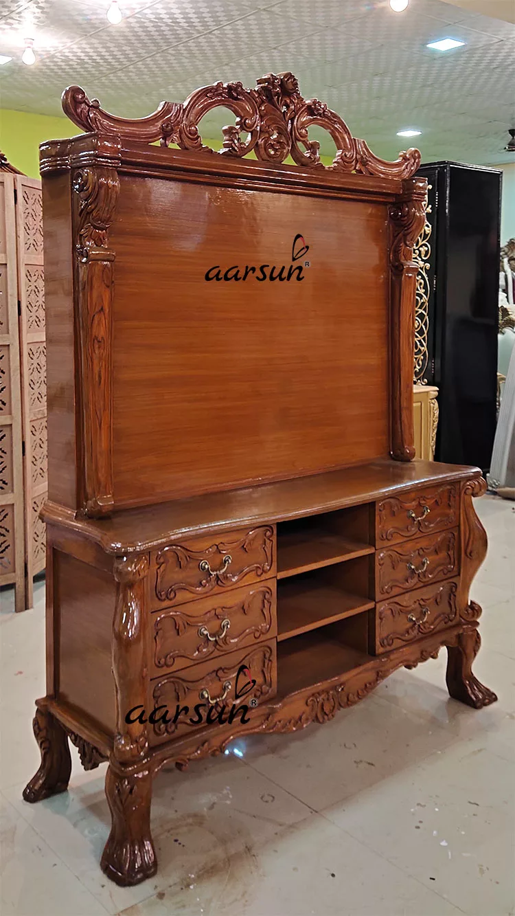 Handcrafted Classic TV Console - LED Display Unit-A