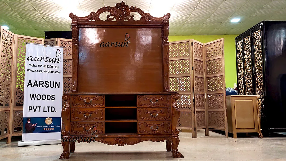 Handcrafted Classic TV Console - LED Display Unit-B