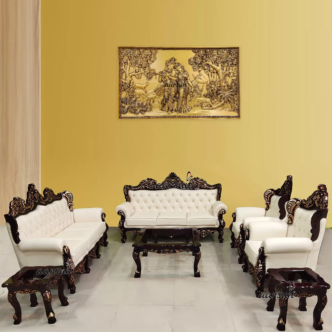Luxurious Dual Shade Sofa Set
