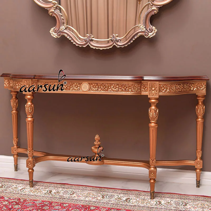 Living room wooden console table