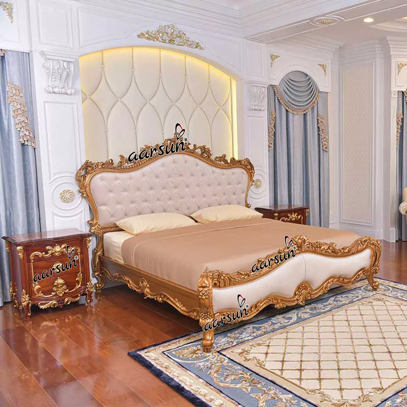 Traditional Gold Bedroom Furniture BED-0051C-C