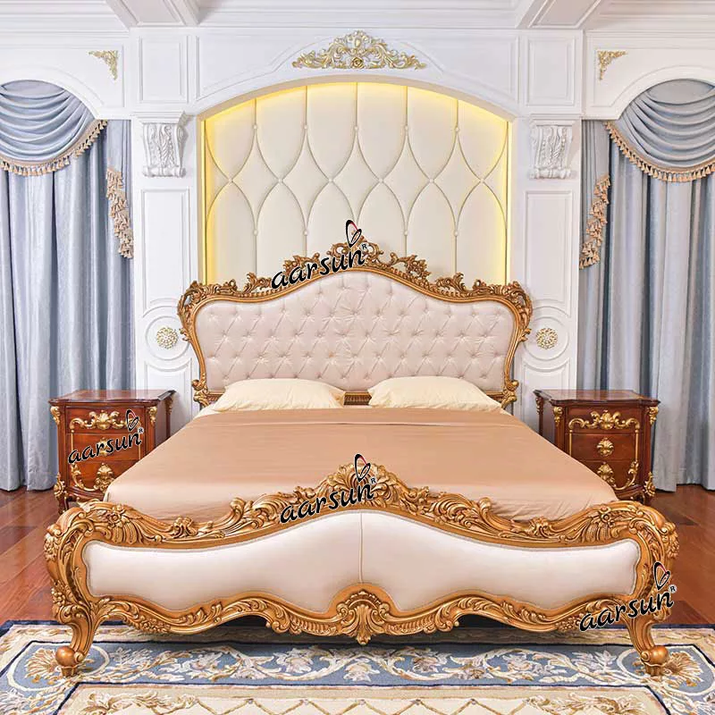 Traditional Gold Bedroom Furniture BED-0051C-D