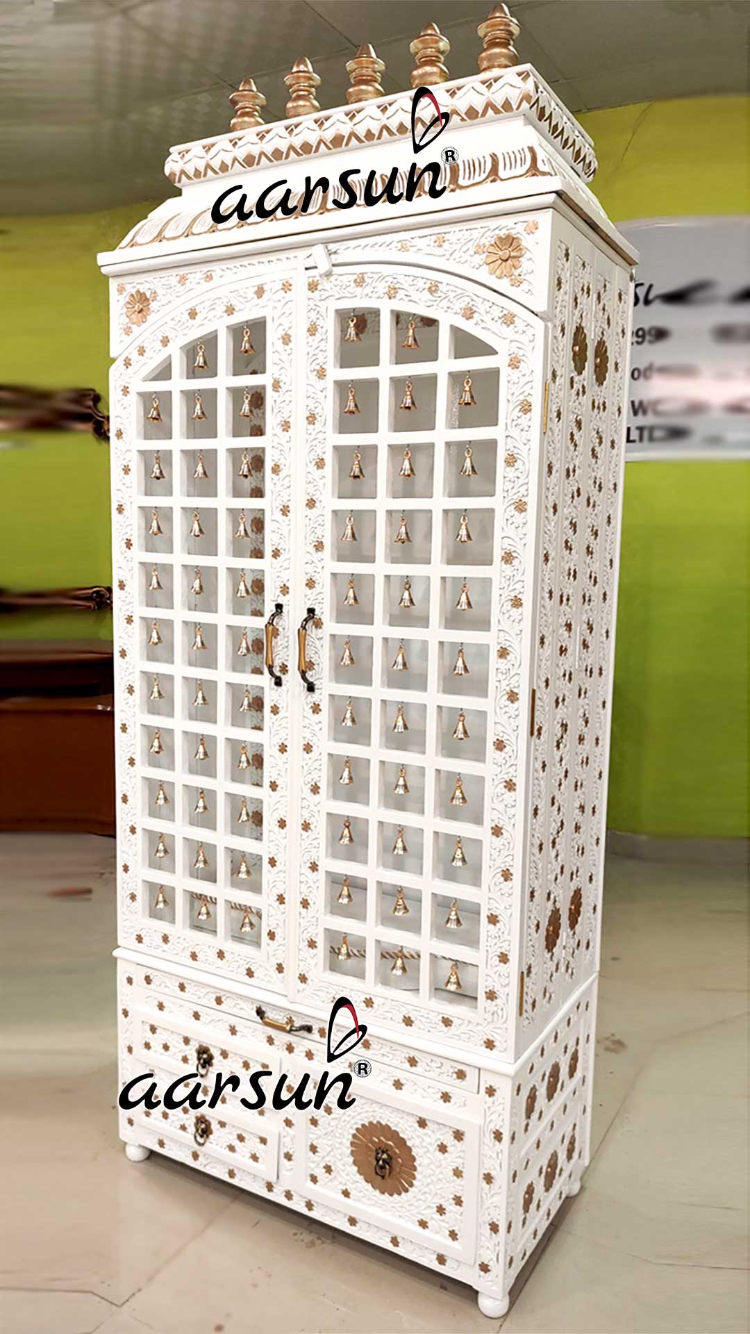 Beautifully Carved White Temple YT-639-A