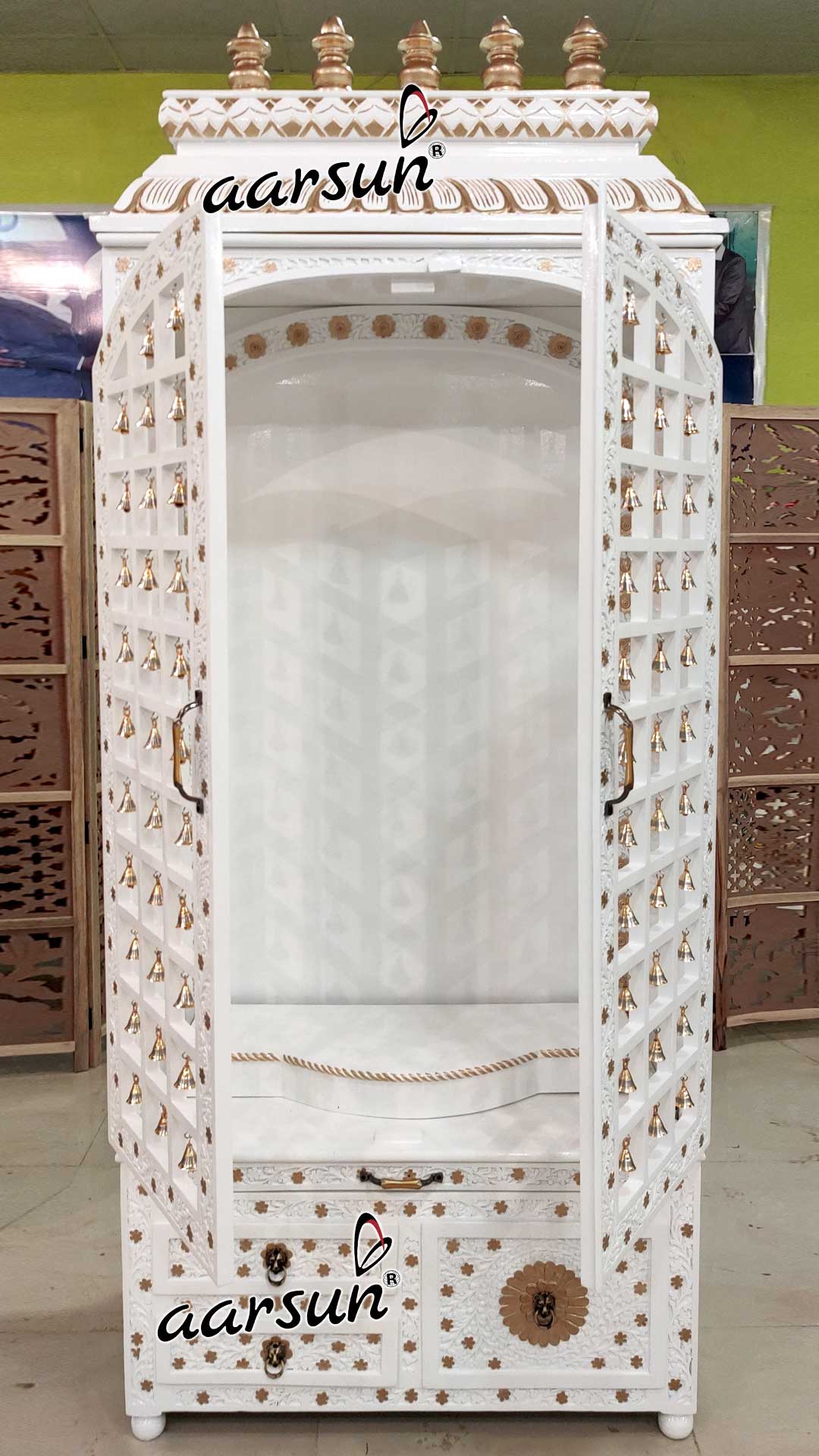 Beautifully Carved White Temple YT-639-B