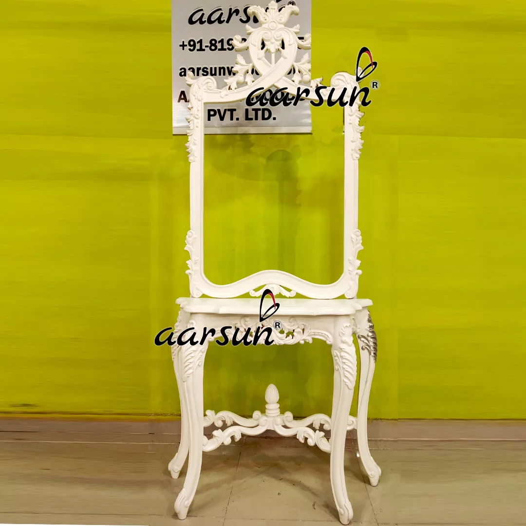 Modern style dressing table with mirror frame