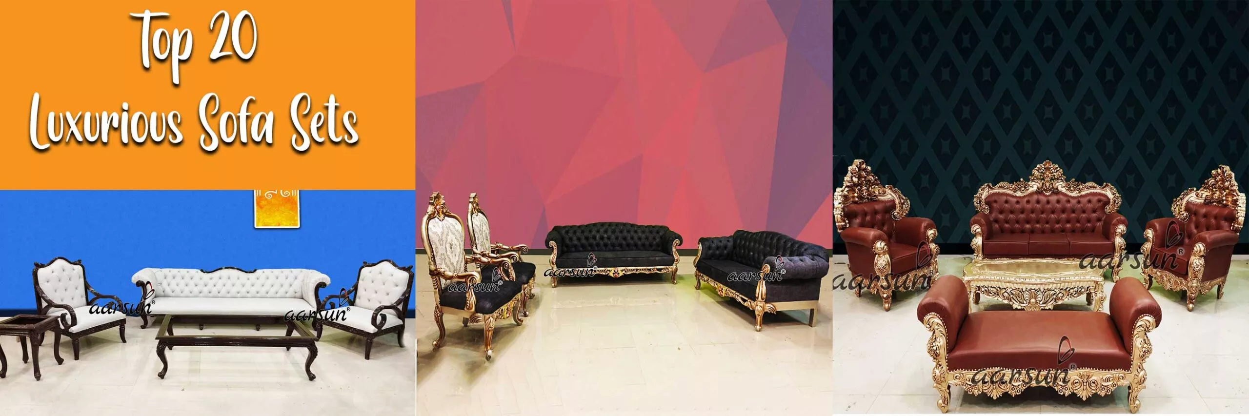 Top 20 Luxurious Sofa Sets by Aarsun