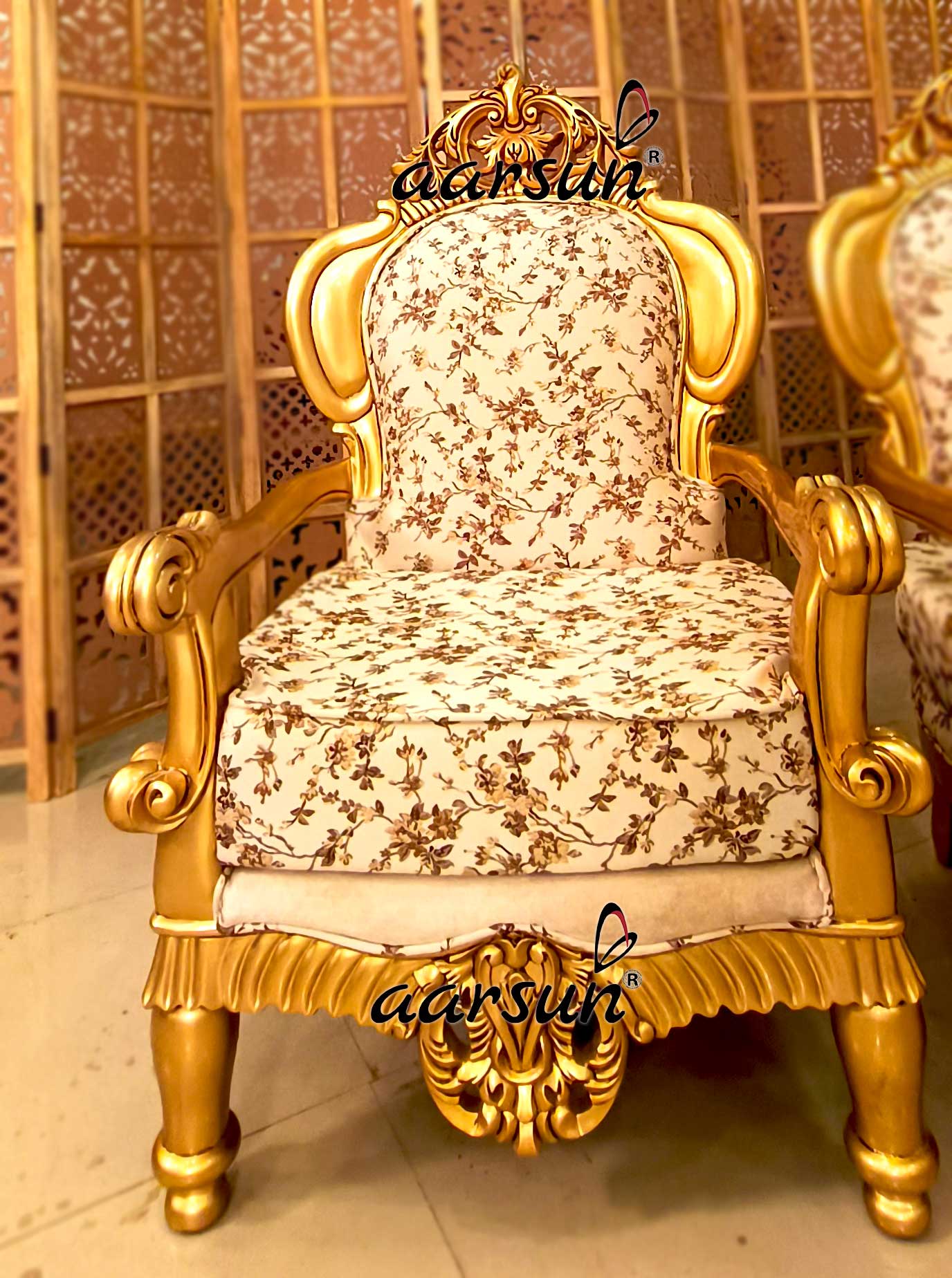 Designer Wood Sofa Set-D