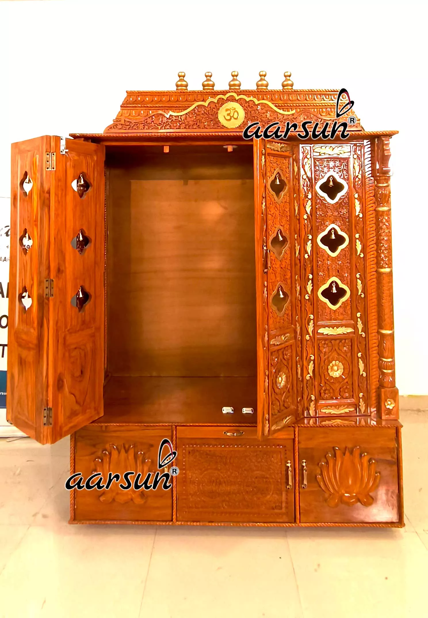 Large Home Temple in Teak Wood YT-666-C