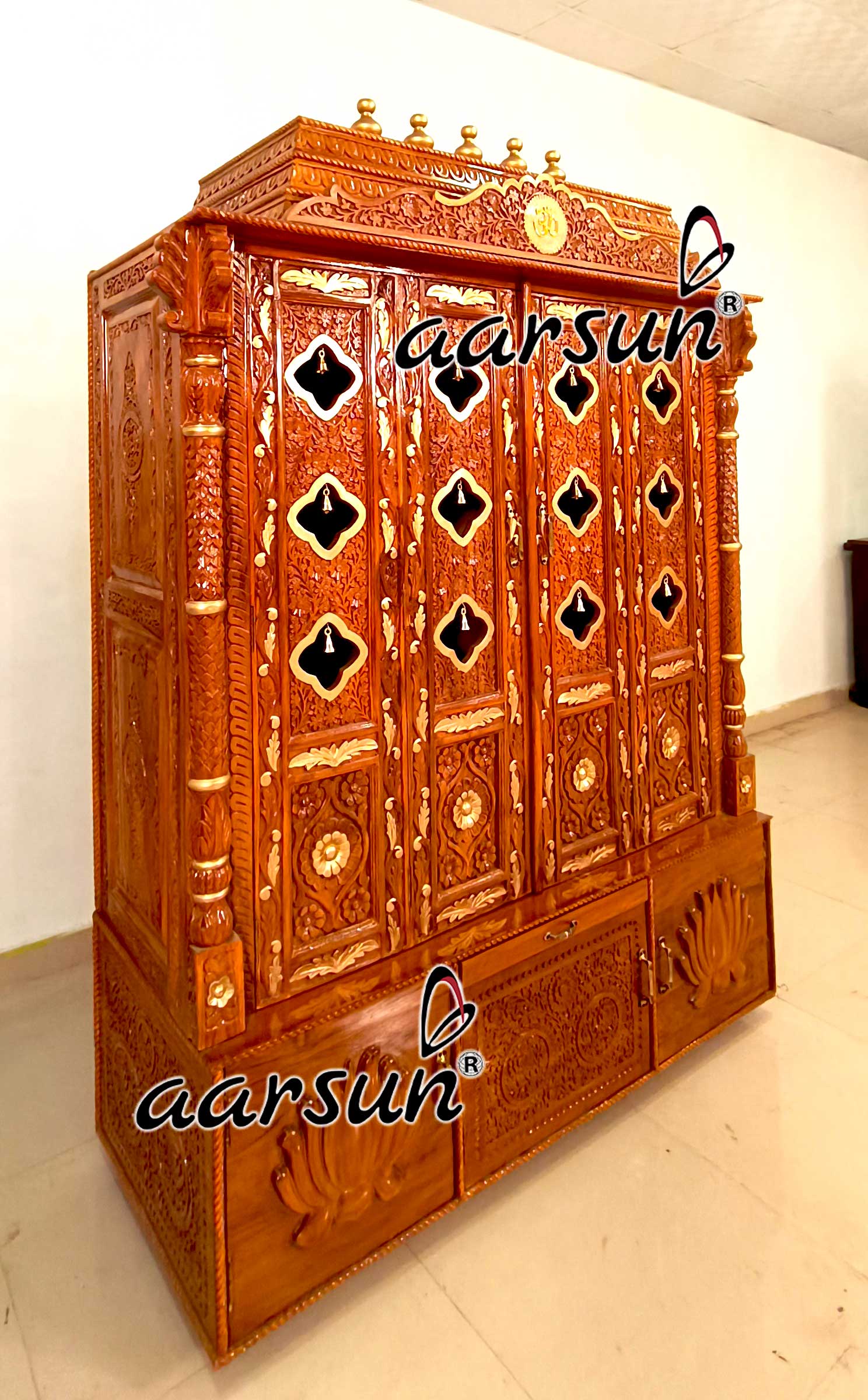 Aarsun Large Home Temple in Teak Wood YT-666-D