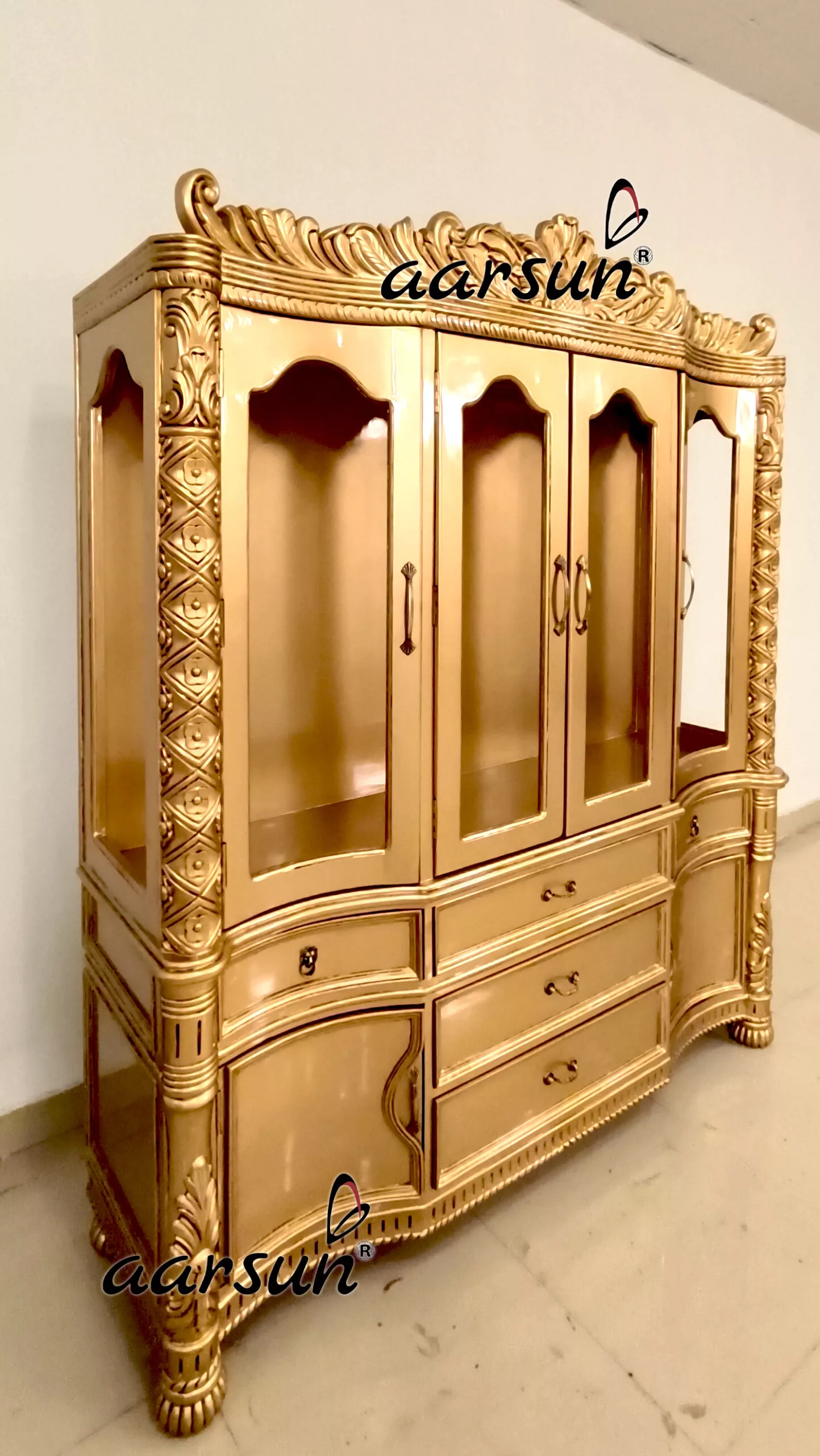 Aarsun Royal Crockery Hutch Cabinet YT-667-A