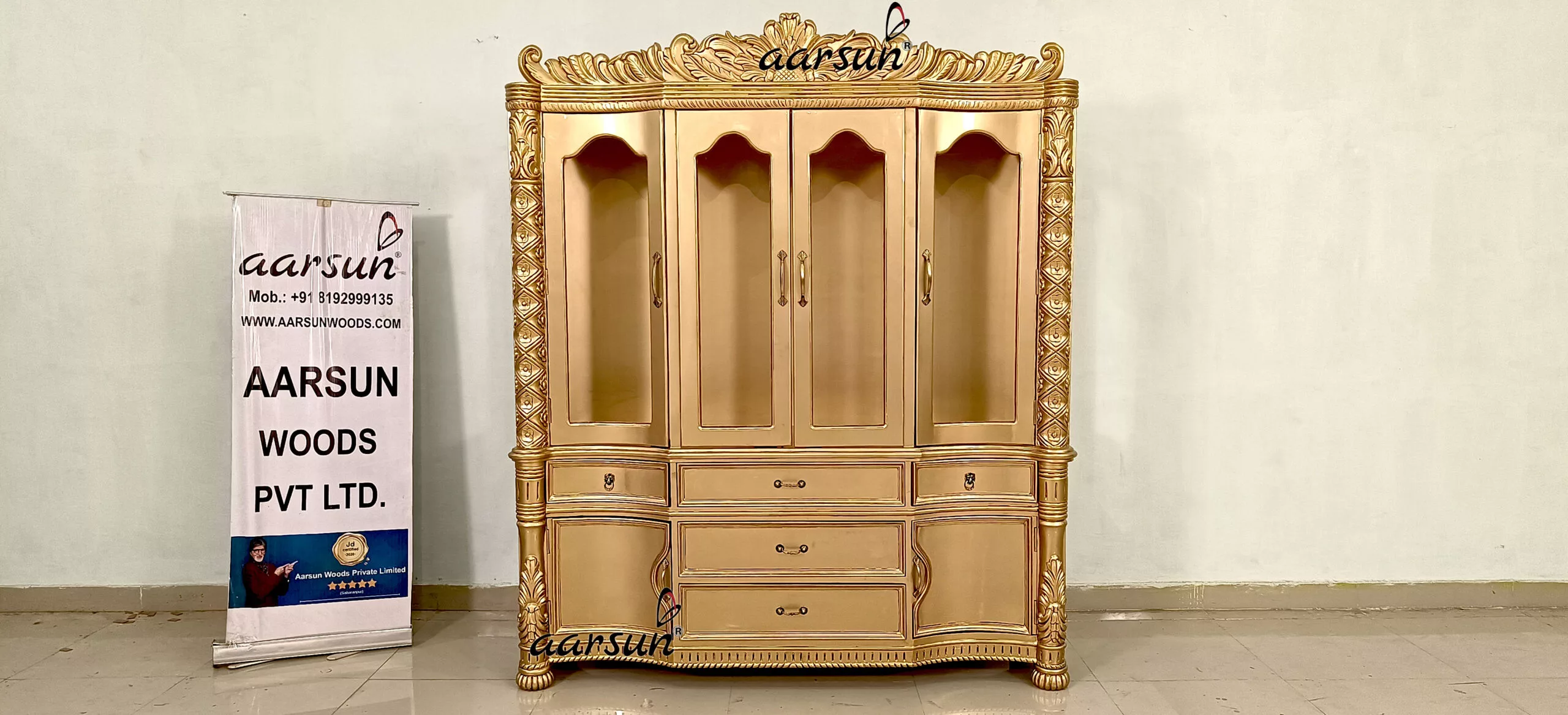 Aarsun Royal Crockery Hutch Cabinet YT-667-B