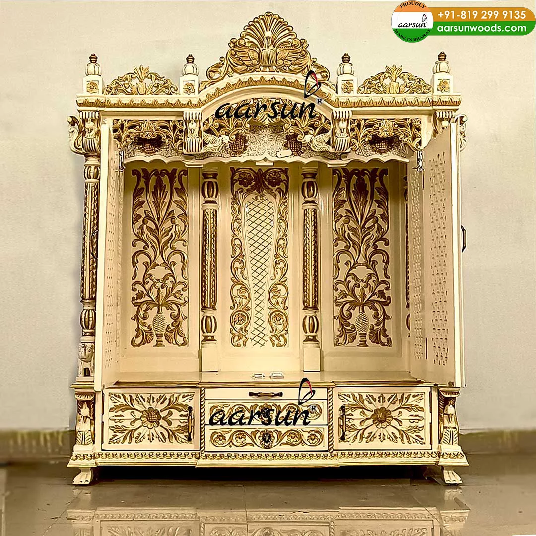 Wooden Temple With Double Door