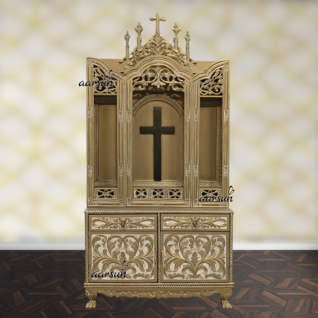 Wood Altar design in Distress Look