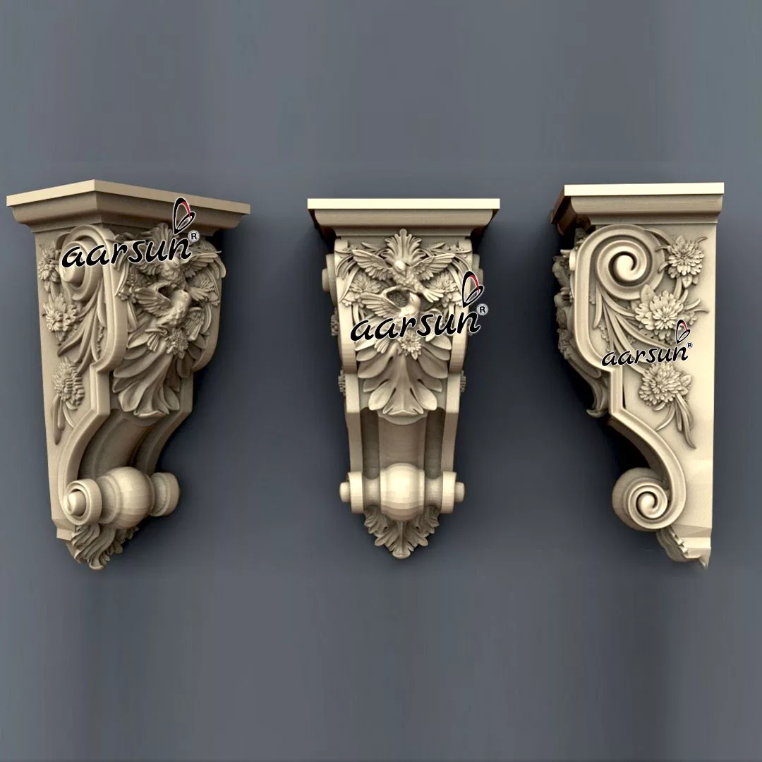 Intricate Birds Design CNC Corbel AW-022