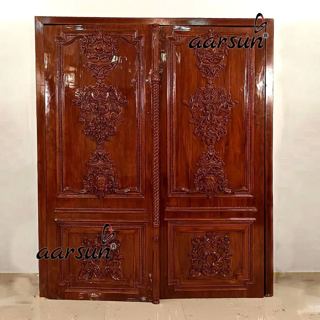 Designer Door Design with Side Pillars-C