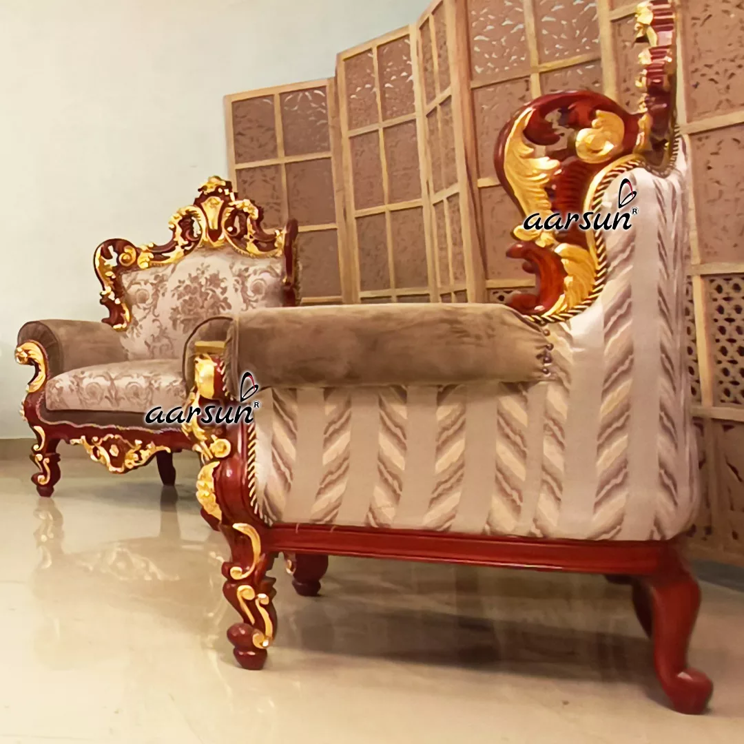 Royal Bedroom Set, Traditional Versatile Design with Solid Teak Wood