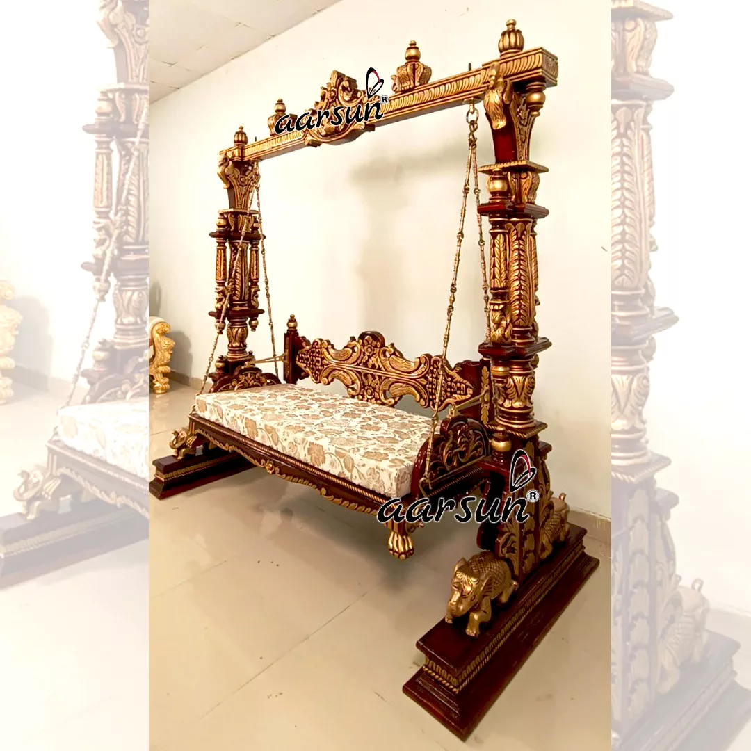 Royal Indoor Swing in luxurious finish and comfortable upholstery