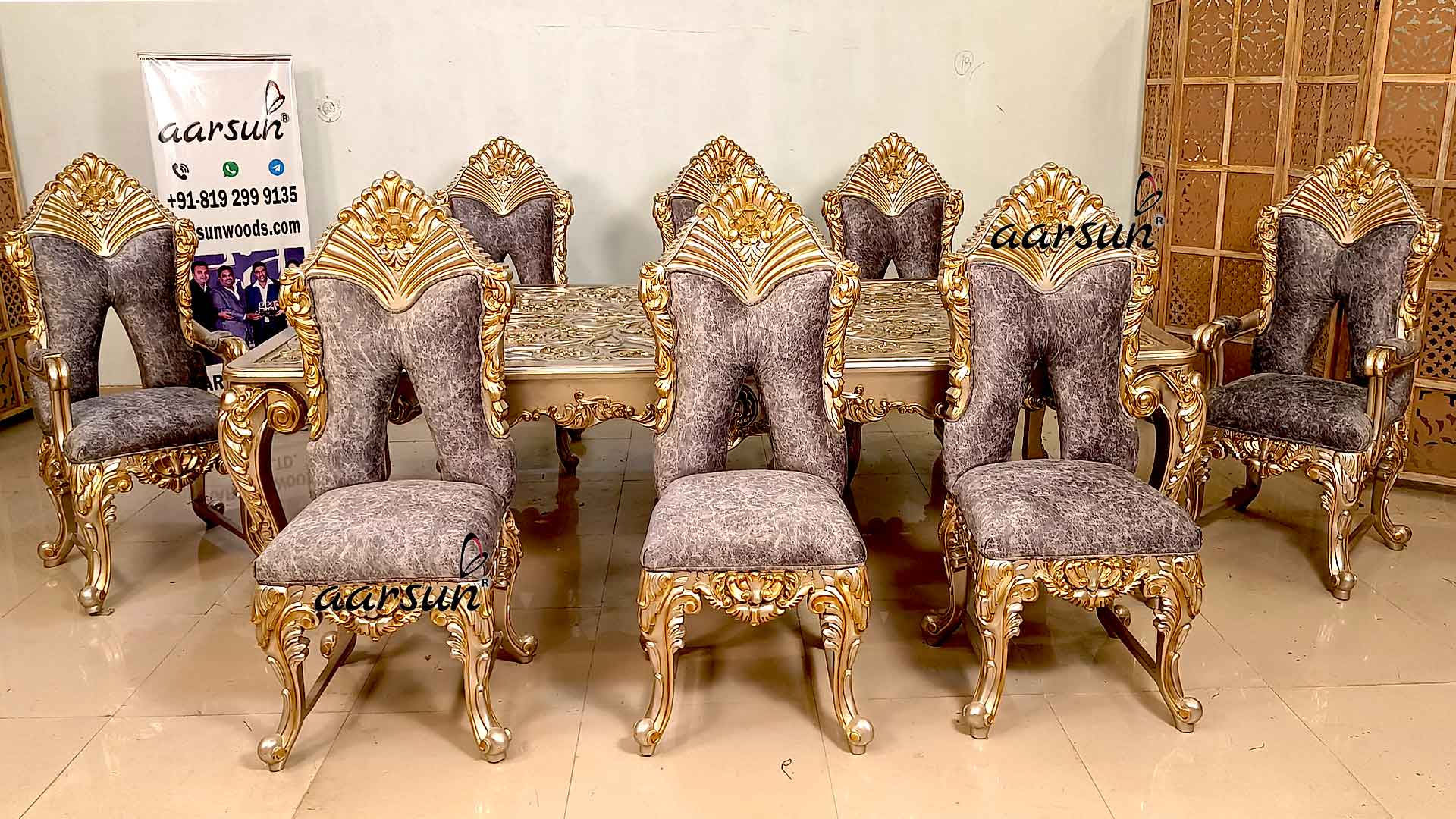 Aarsun Royal Champagne Dining Set-B