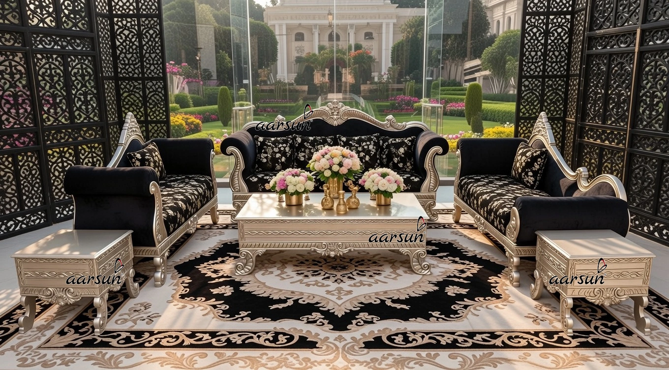 Antique Royal Sofa Set in Champagne Gold YT-718