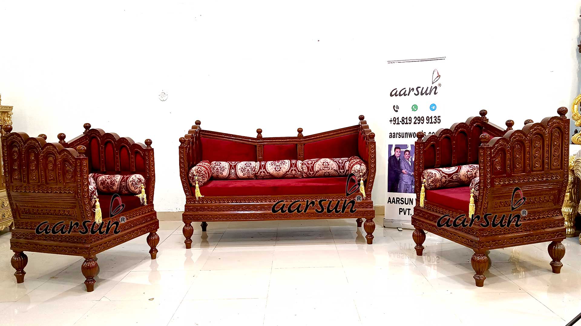 Classic Rajwada Sofa Set-B-Aarsun