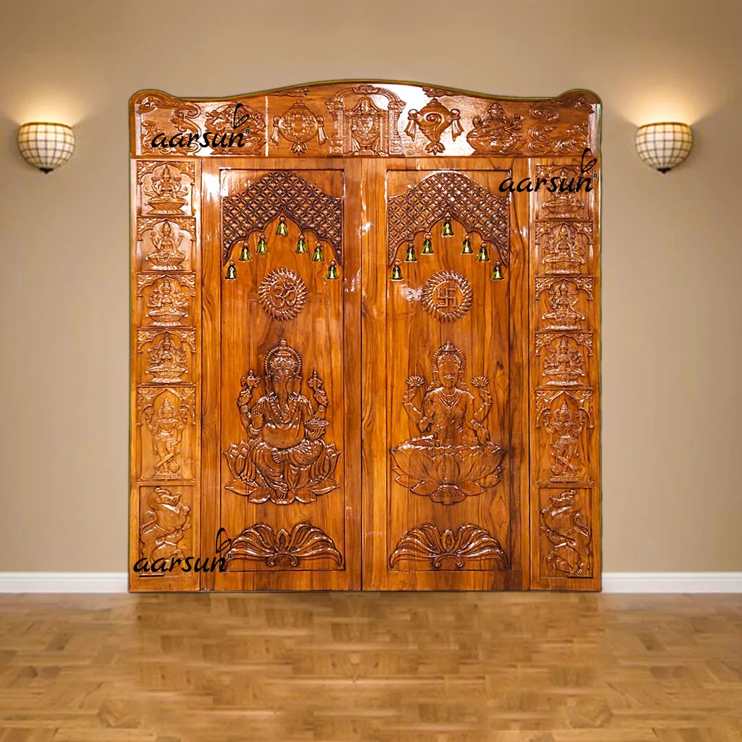 Custom-Made-Teak-Wood-Doors-3D-Carving