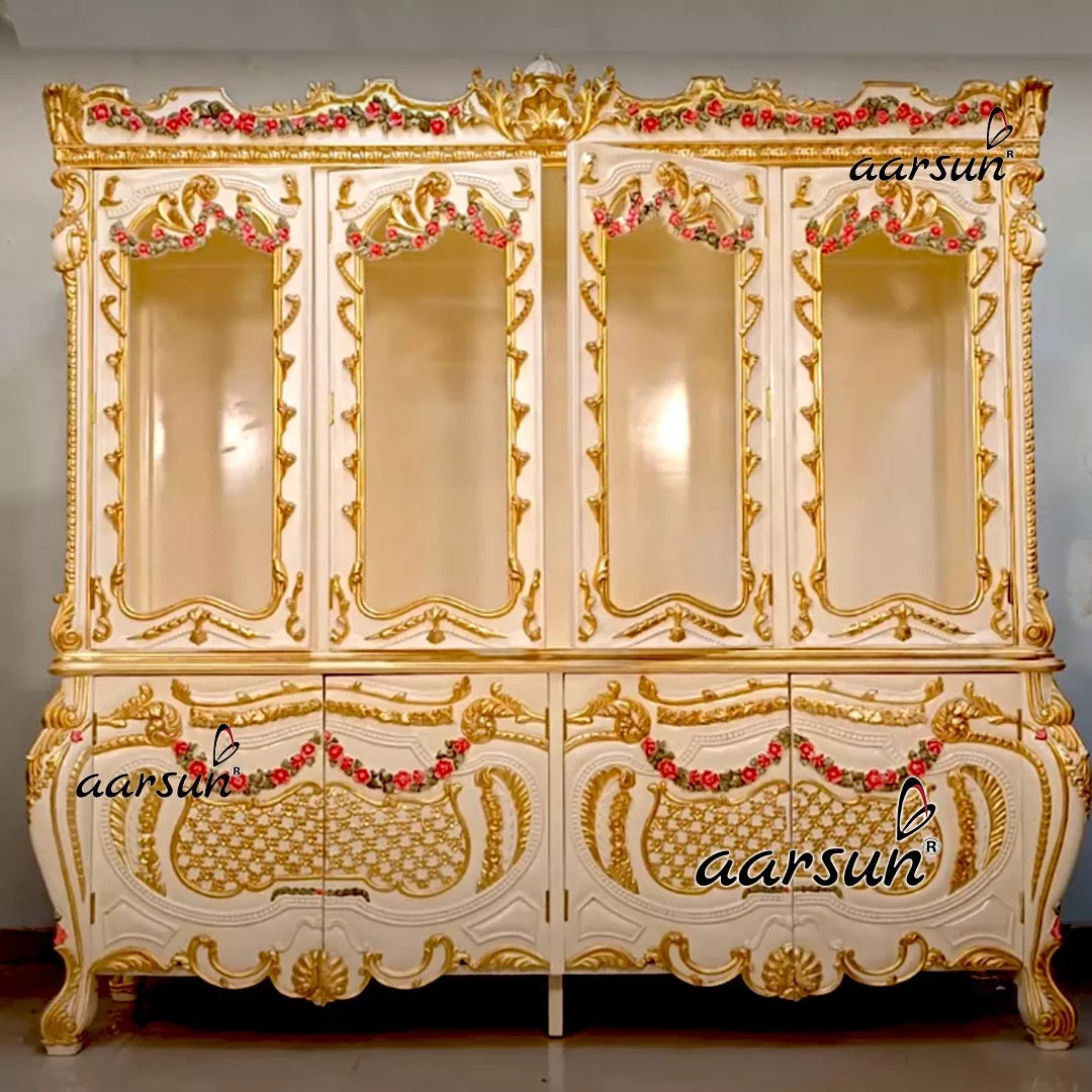 Image for Royal Crockery Cabinet in Gold-A