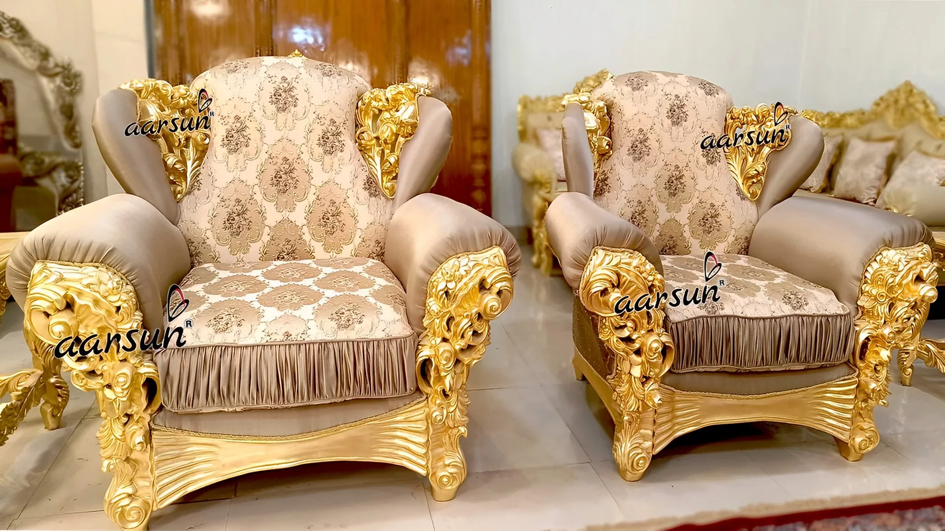 Aarsun Designer Maharaja Sofa Set