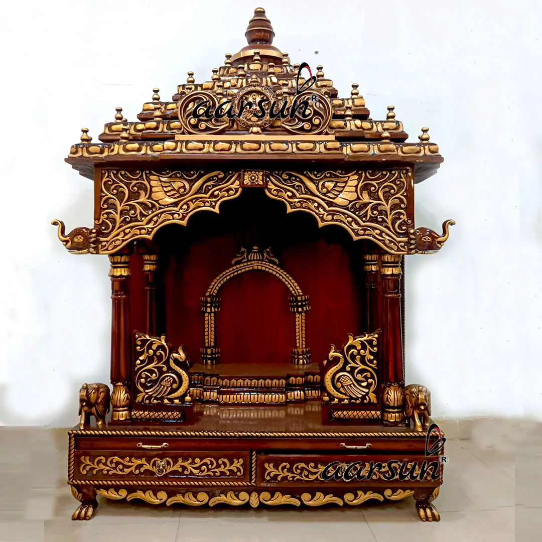 Home Temple Design in Teak Wood